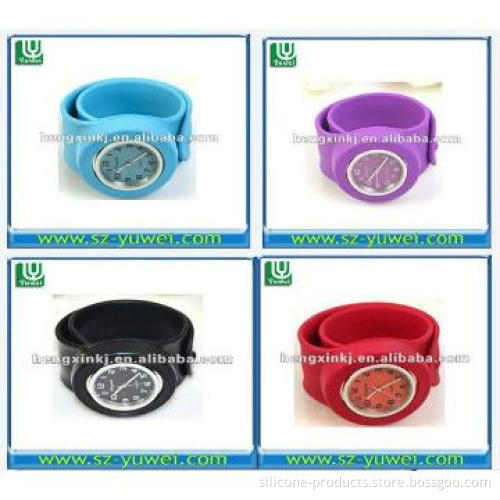 New Fashion Unisex Rubber Silicone Slap snap watch